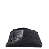Chanel Just Mademoiselle Bowler Bag Croc Embossed Mini