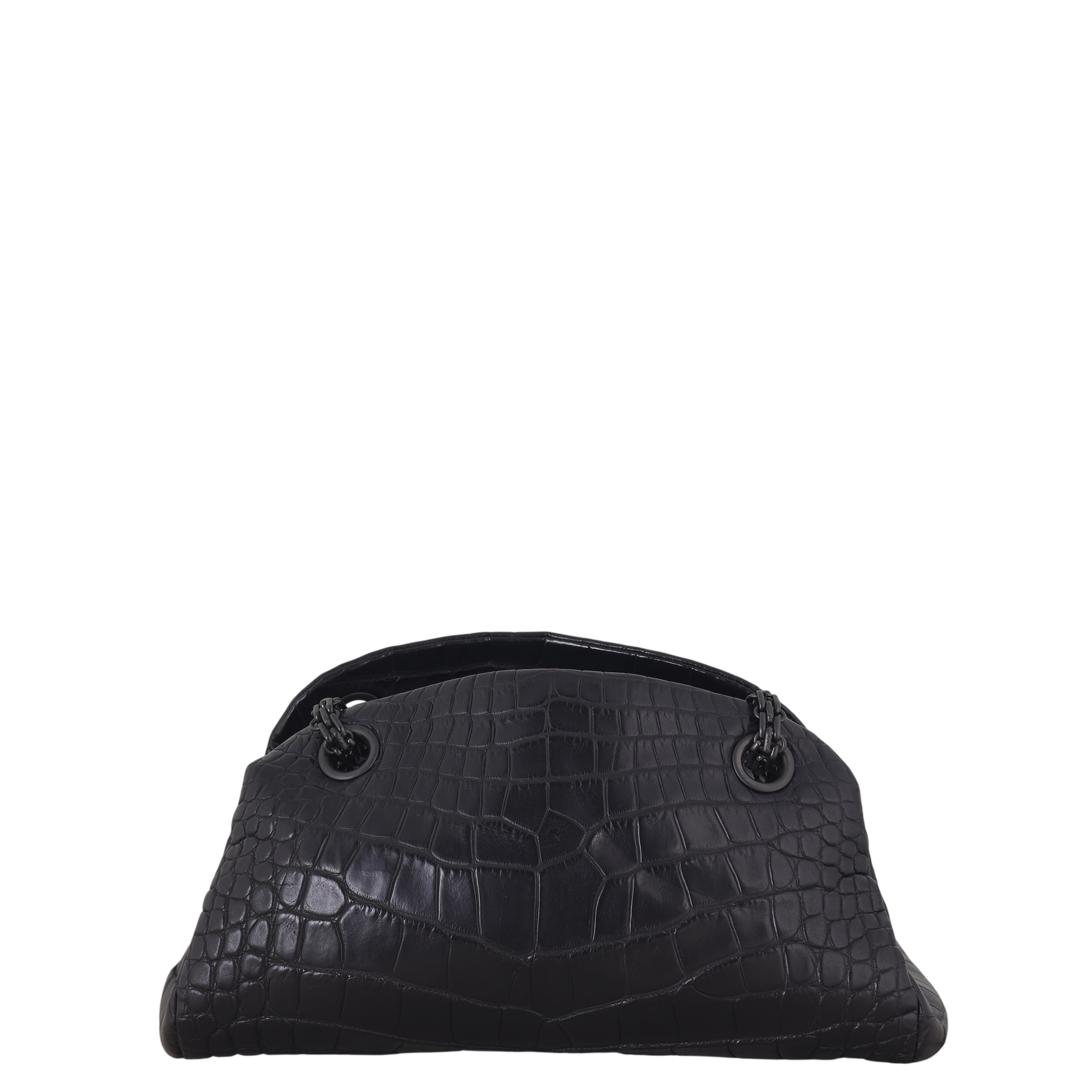 Chanel Just Mademoiselle Bowler Bag Croc Embossed Mini