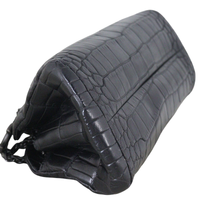 Chanel Just Mademoiselle Bowler Bag Croc Embossed Mini