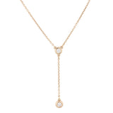 Tiffany & Co Elsa Peretti Diamonds by the Yard 18k Rose Gold Diamond Drop Necklace
