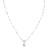 Gucci Double G Flora Diamond 18k White Gold Necklace