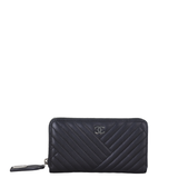 Chanel Chevron Zipped Wallet