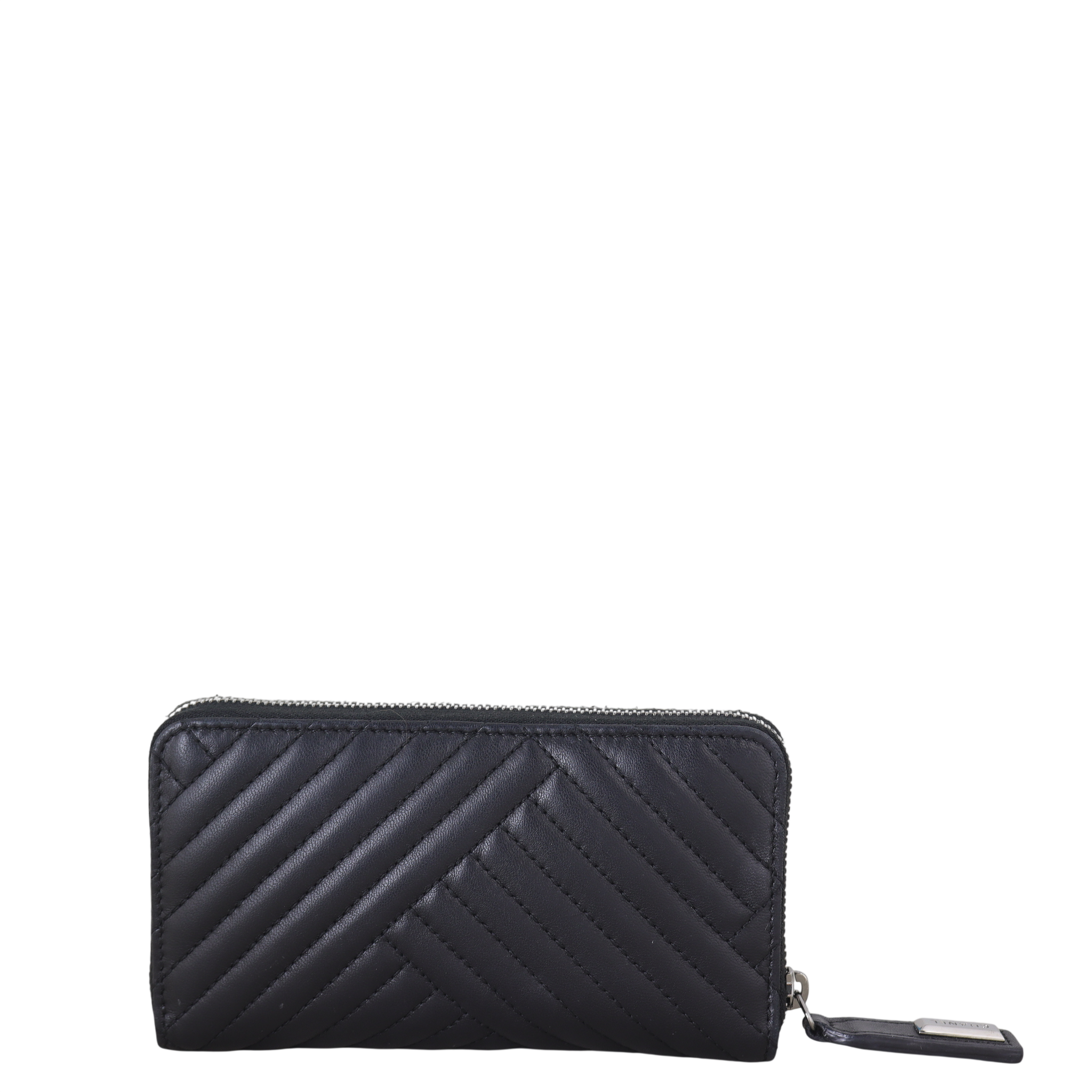 Chanel Chevron Zipped Wallet