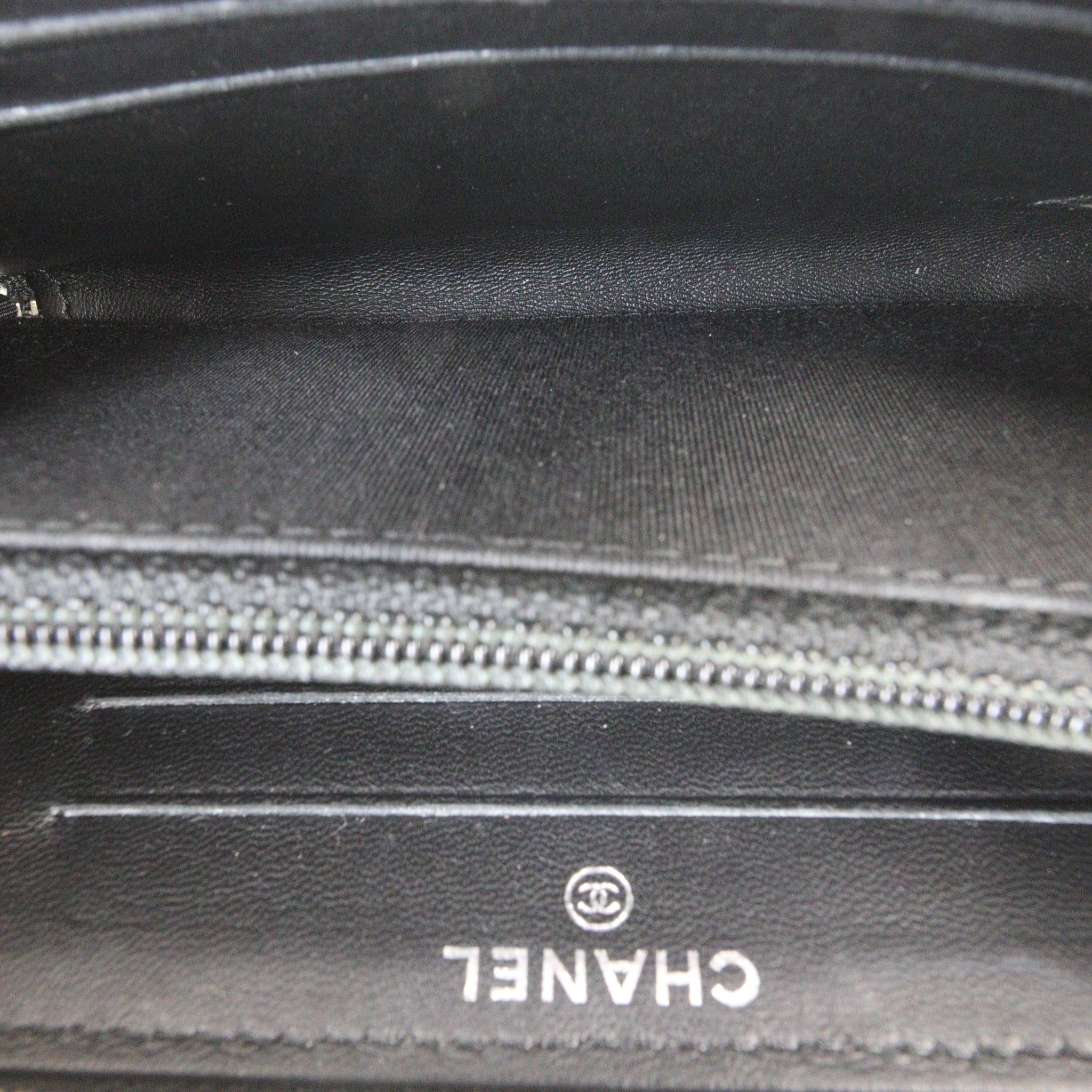 Chanel Chevron Zipped Wallet