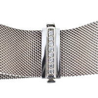 Tiffany & Co Somerset Diamond Sterling Silver Mesh Bracelet