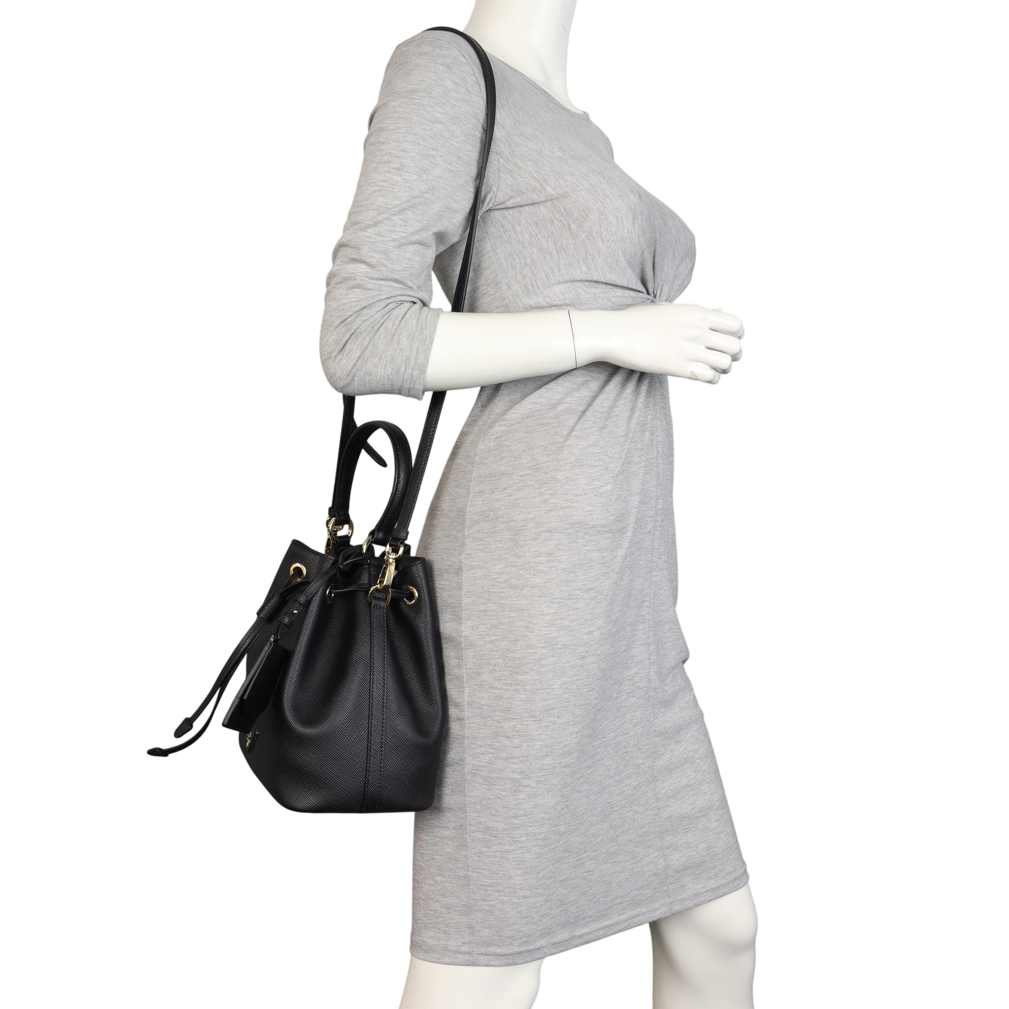 Prada Saffiano Lux Bucket Bag