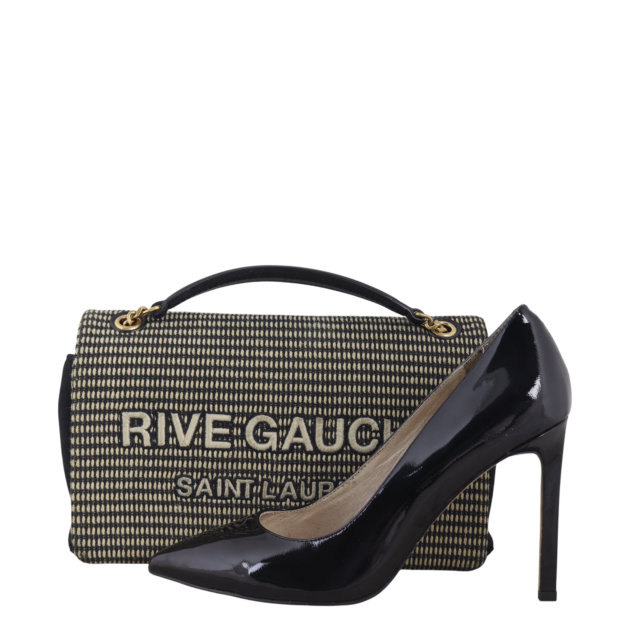 Saint Laurent Rive Gauche Chain Bag Embroidered