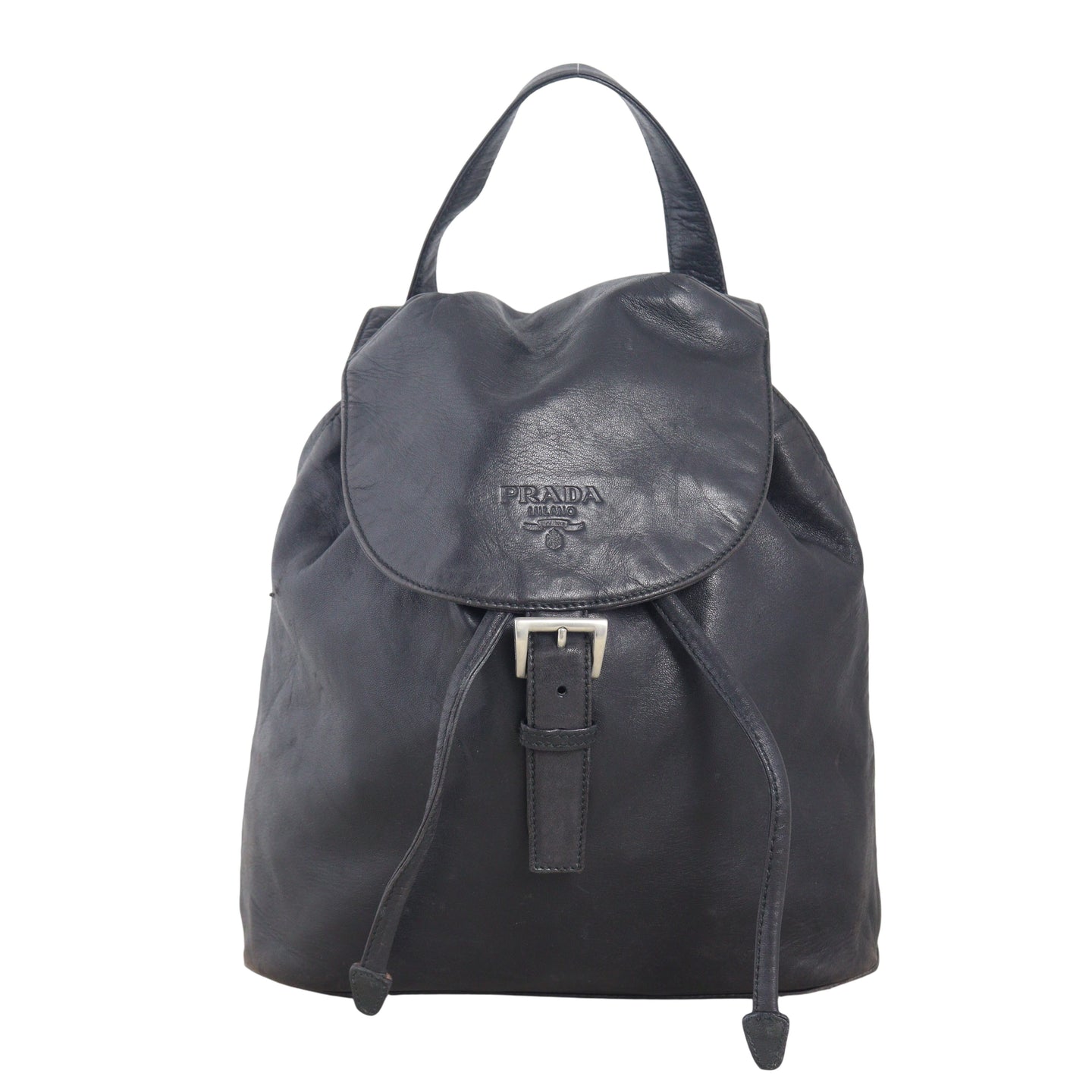 Prada Leather Drawstring Backpack