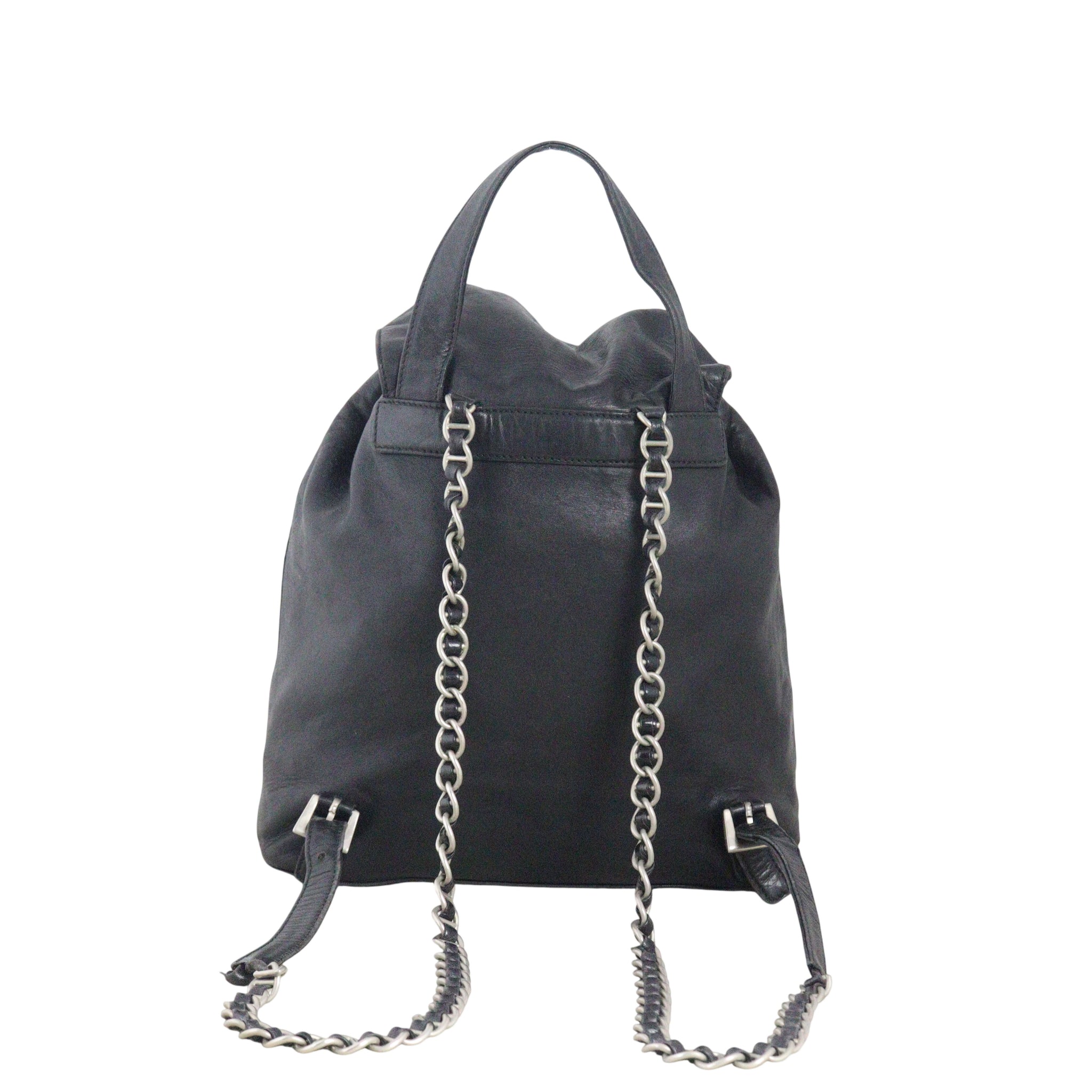 Prada Leather Drawstring Backpack
