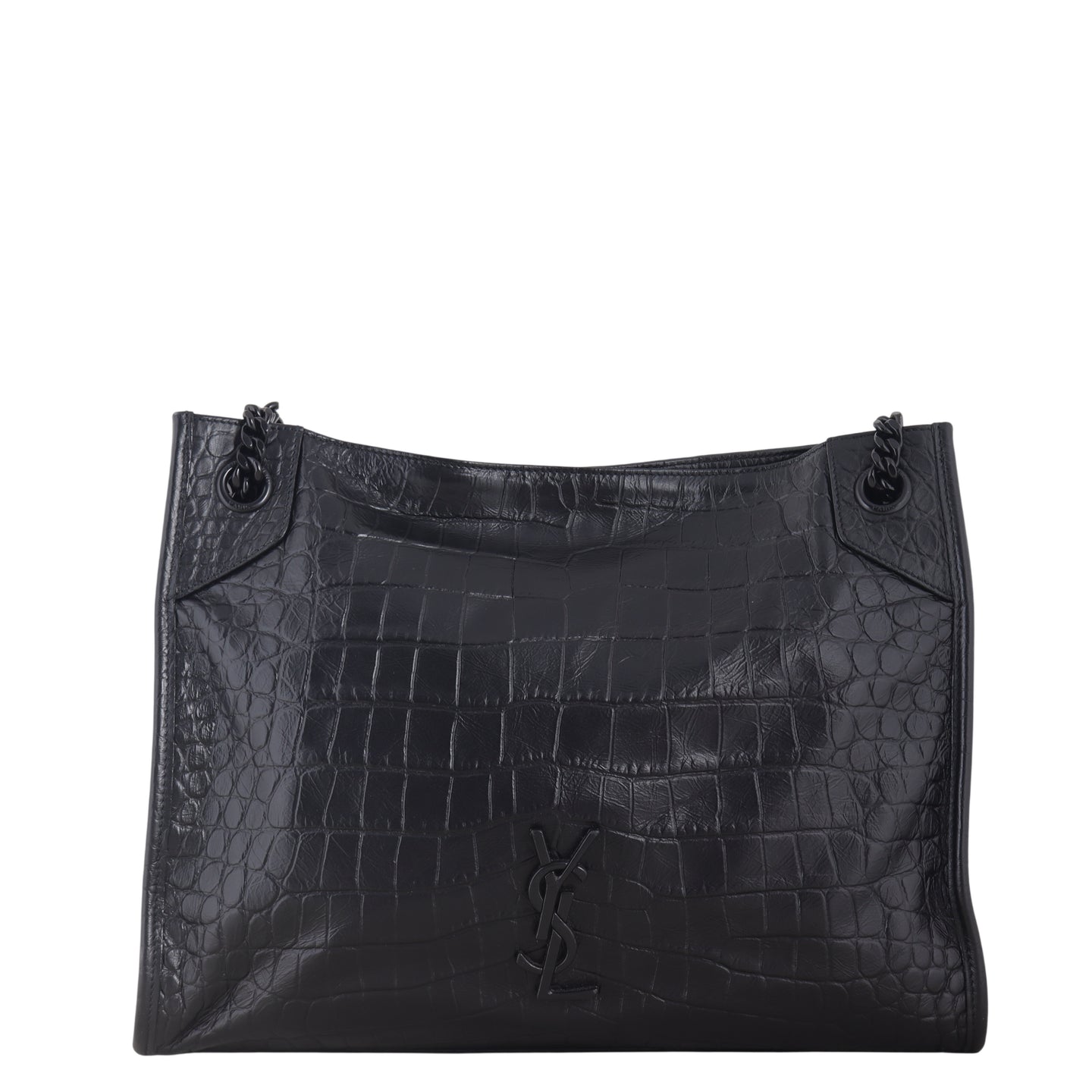 Saint Laurent Niki Tote Medium Croc Embossed