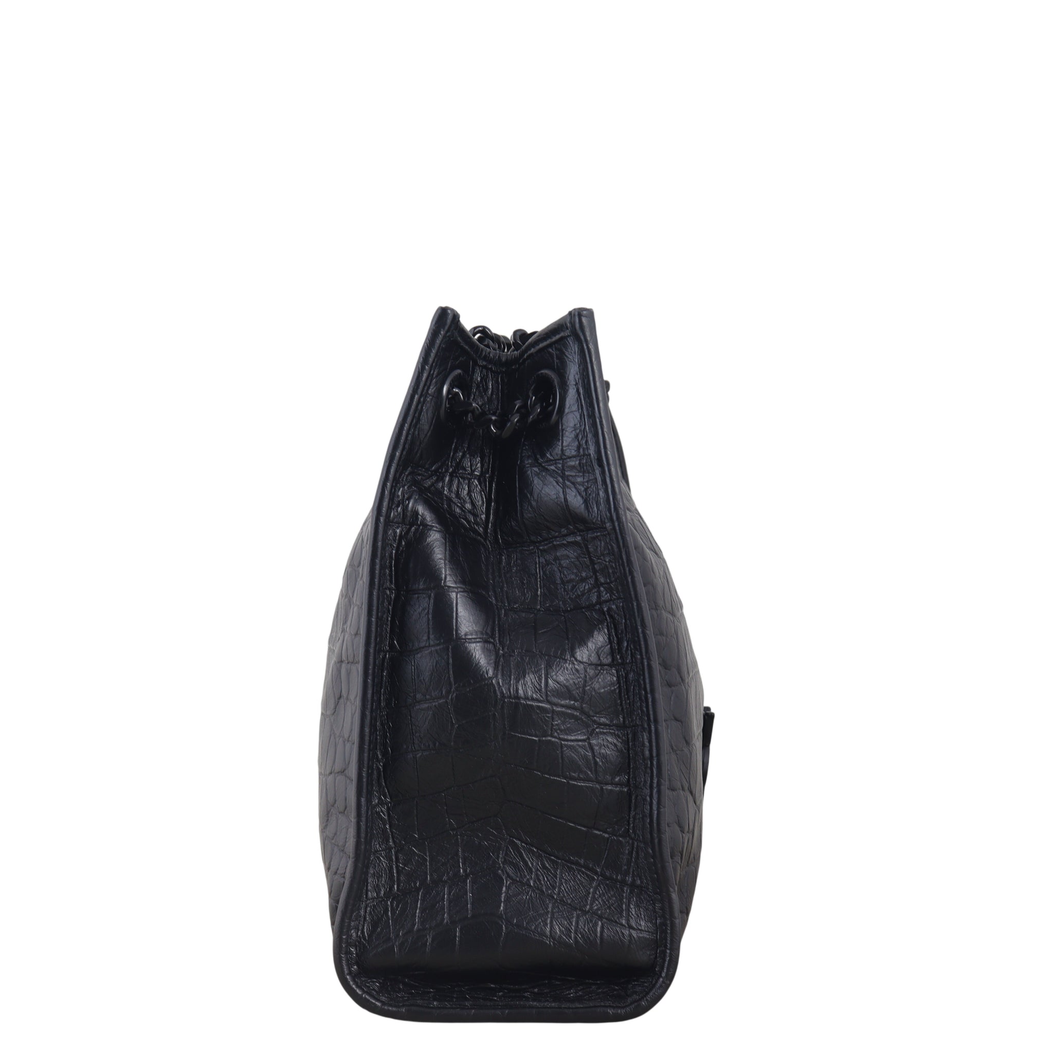 Saint Laurent Niki Tote Medium Croc Embossed