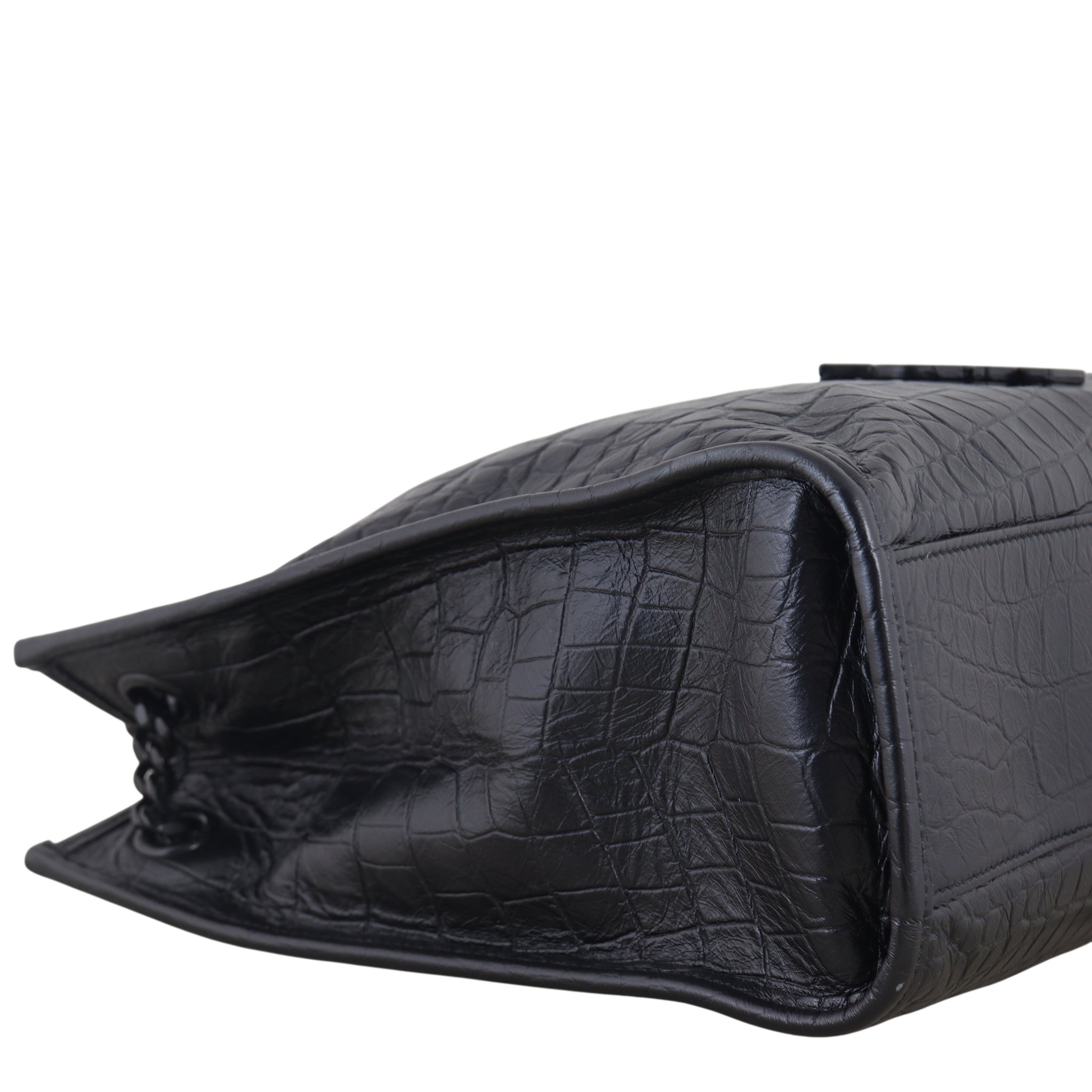 Saint Laurent Niki Tote Medium Croc Embossed