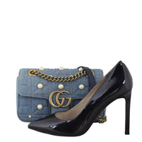 Gucci GG Marmont Matelasse Small Shoulder Bag Pearl Studded