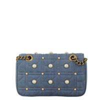 Gucci GG Marmont Matelasse Small Shoulder Bag Pearl Studded