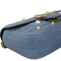 Gucci GG Marmont Matelasse Small Shoulder Bag Pearl Studded