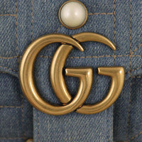 Gucci GG Marmont Matelasse Small Shoulder Bag Pearl Studded
