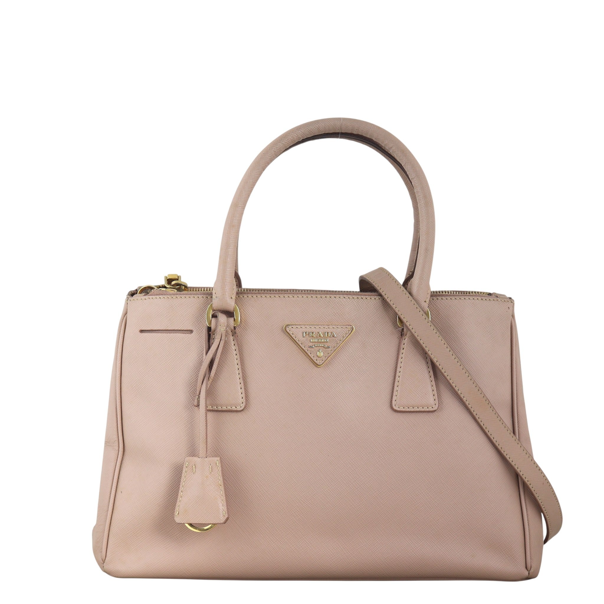 Prada Saffiano Lux Galleria Double Zip Tote Small