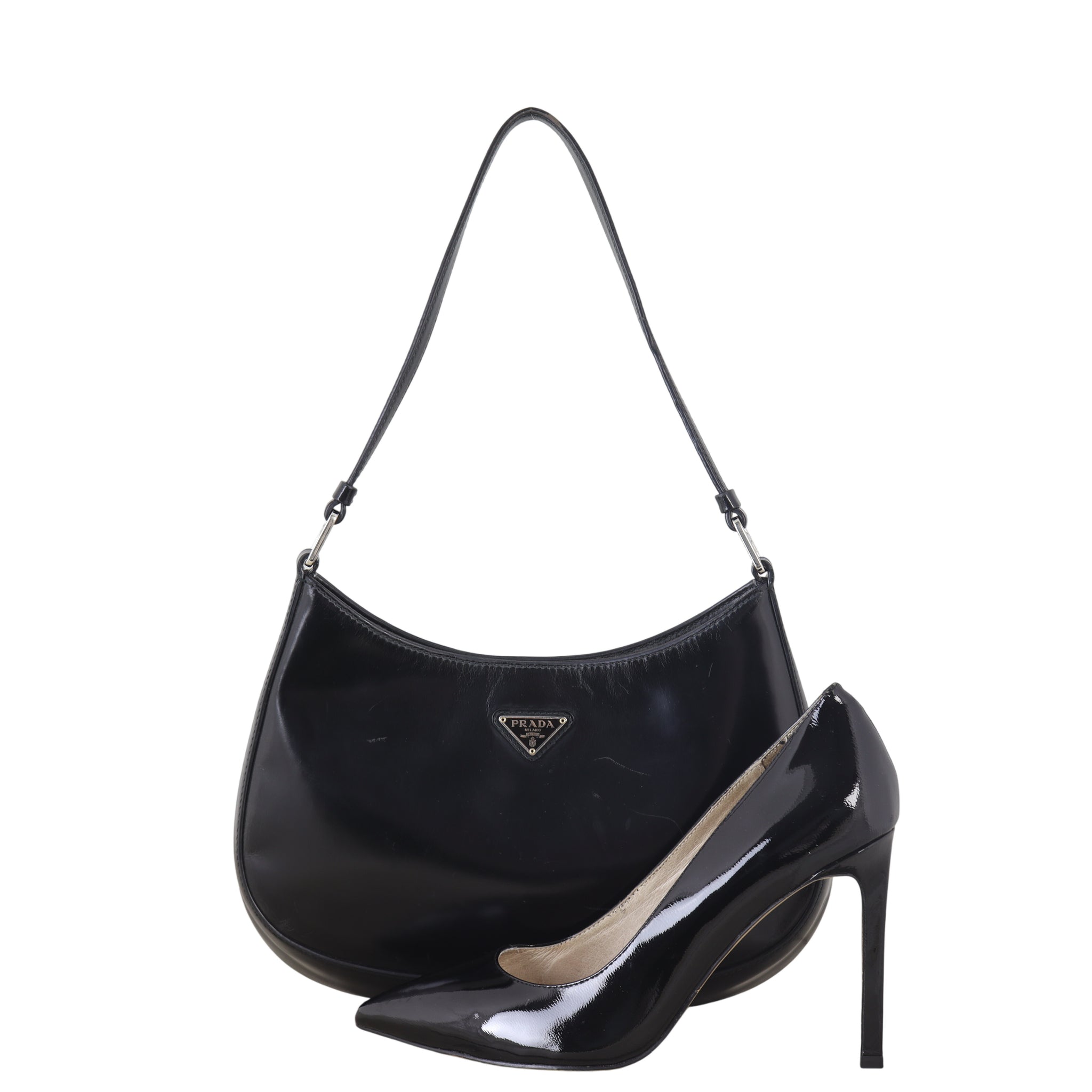 Prada Cleo Shoulder Bag Brushed Leather