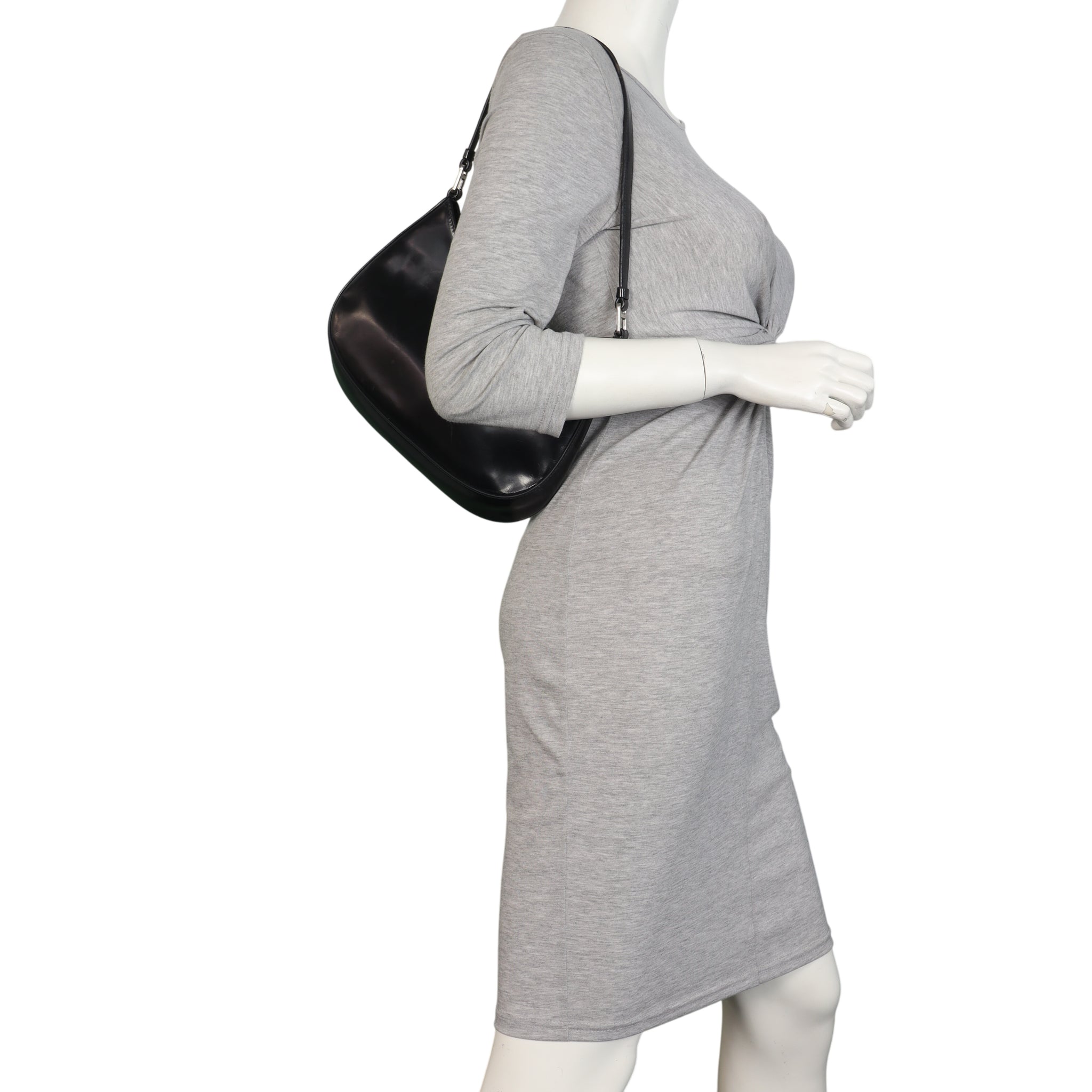 Prada Cleo Shoulder Bag Brushed Leather