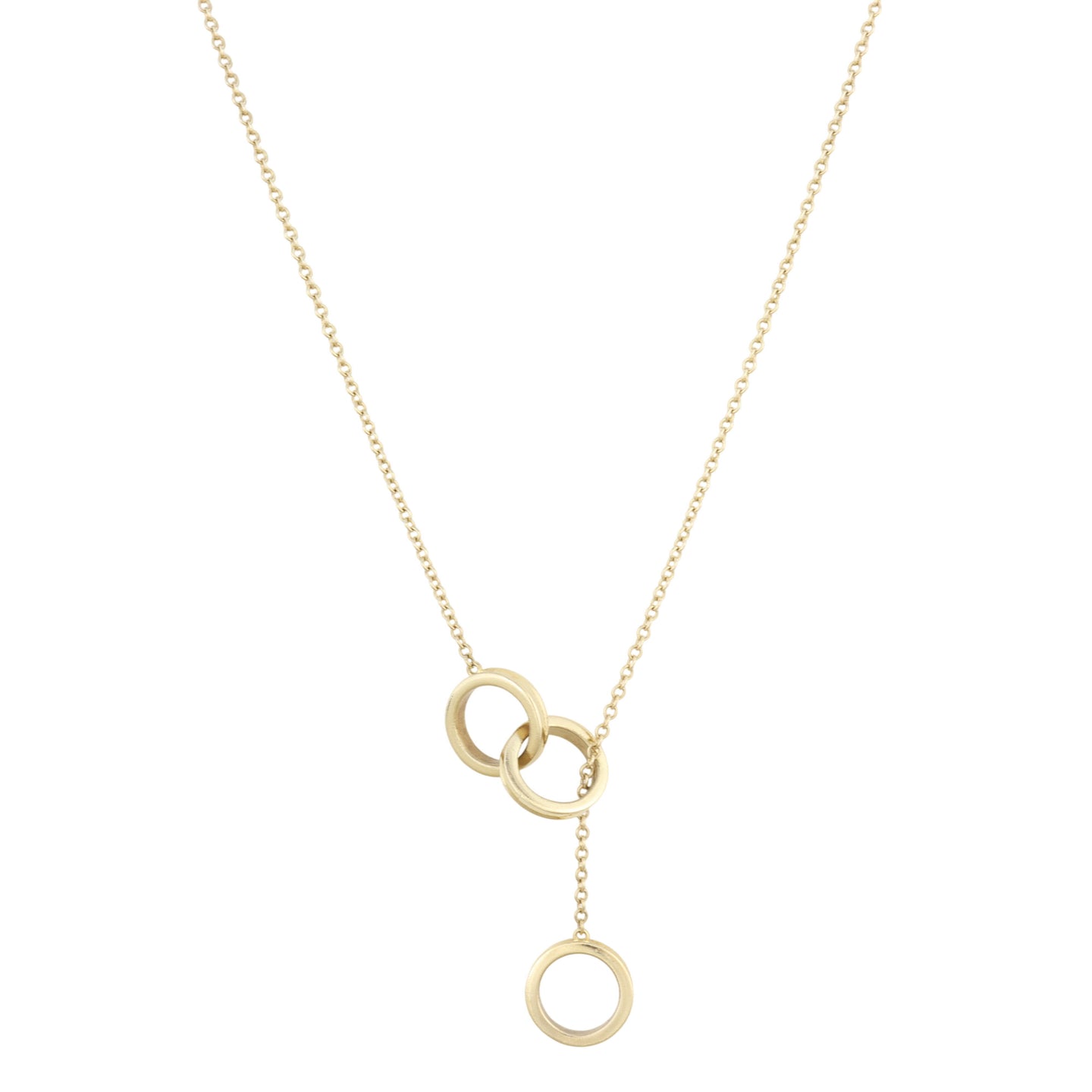 Tiffany & Co. 1837 Interlocking Circles 18k Yellow Gold Lariat Necklace