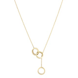 Tiffany & Co. 1837 Interlocking Circles 18k Yellow Gold Lariat Necklace