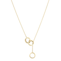 Tiffany & Co. 1837 Interlocking Circles 18k Yellow Gold Lariat Necklace