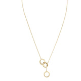 Tiffany & Co. 1837 Interlocking Circles 18k Yellow Gold Lariat Necklace