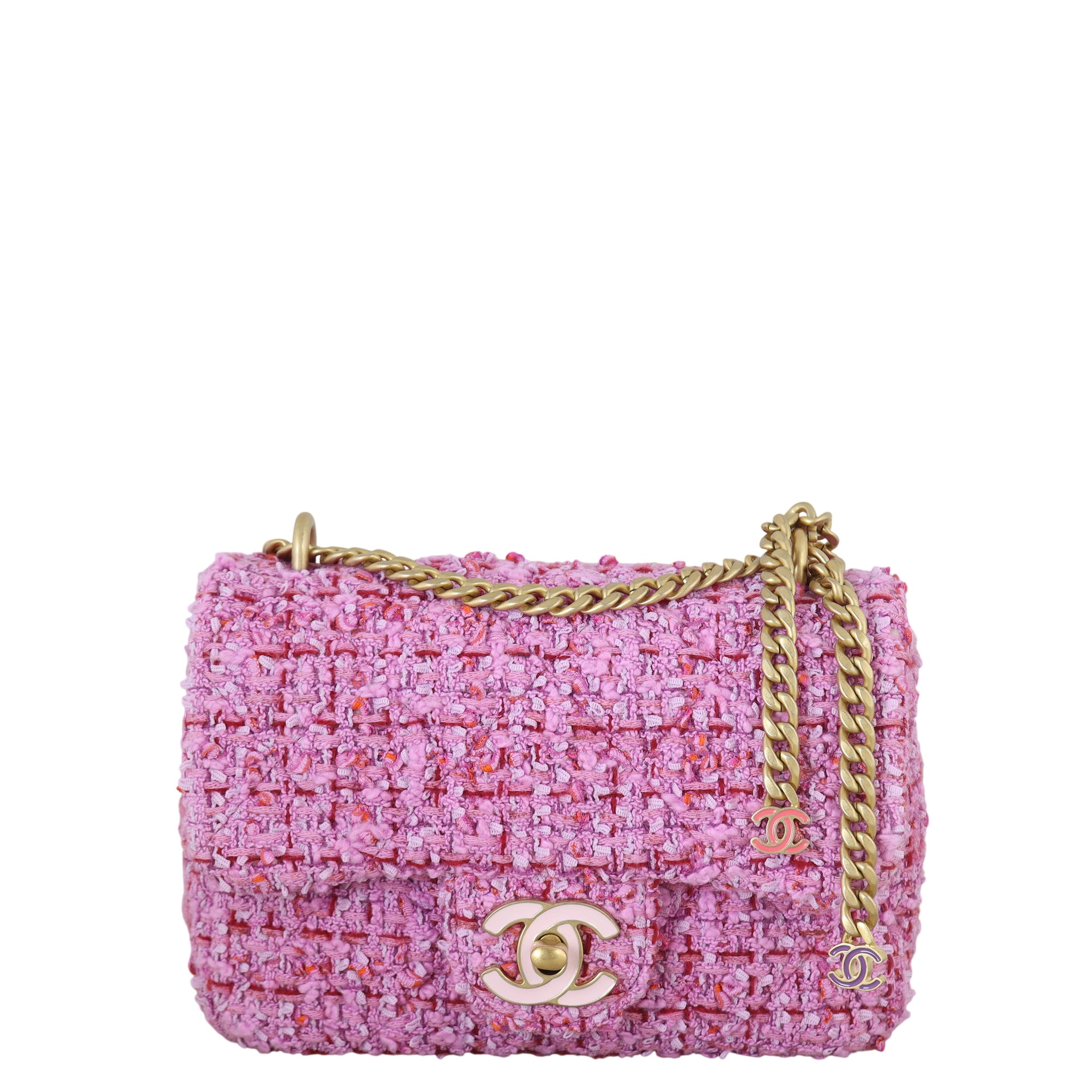 Chanel Classic Flap Mini Square Bag Tweed