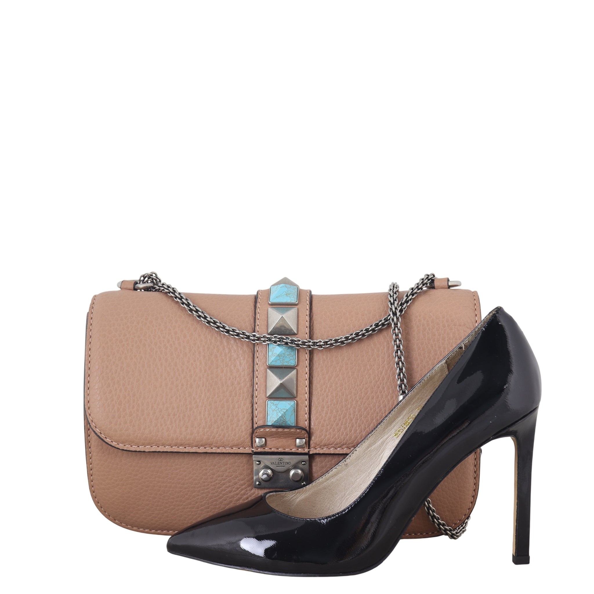 Valentino Glam Lock Medium Shoulder Bag