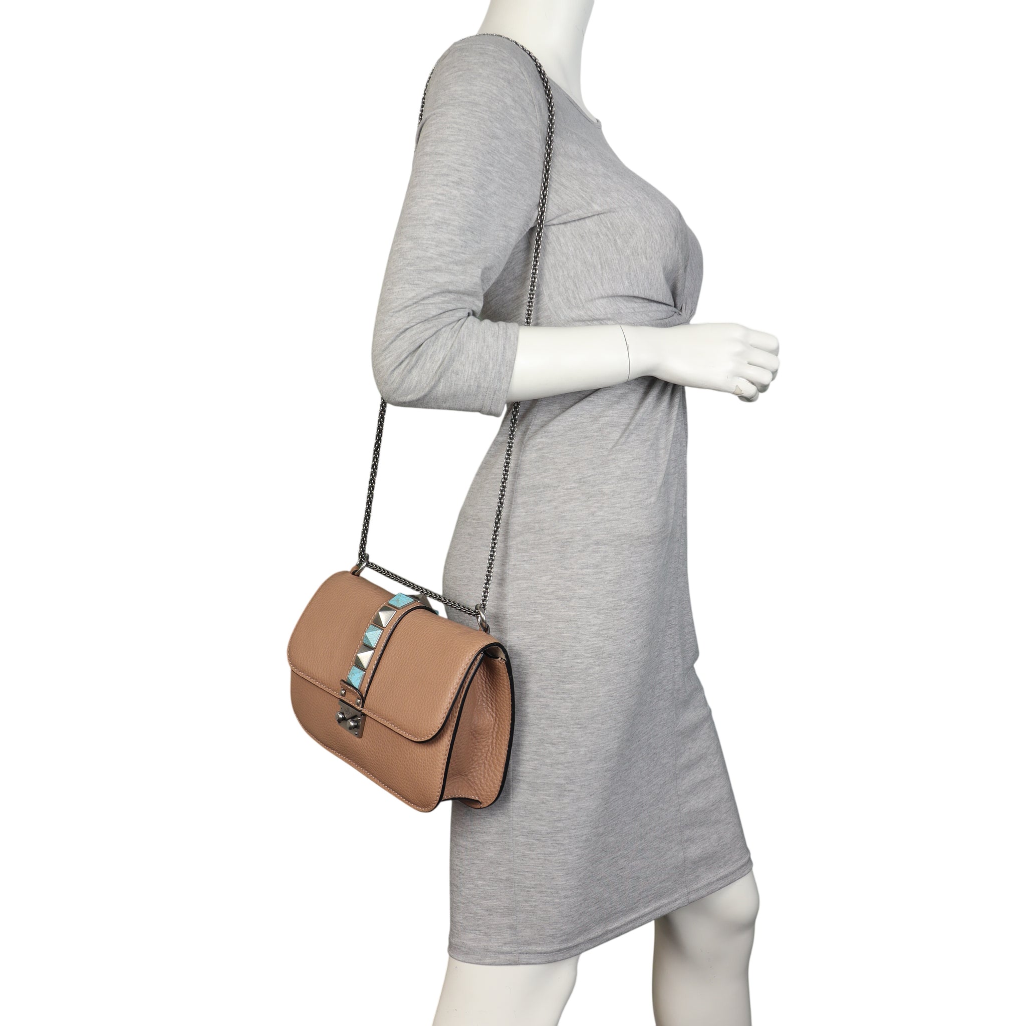 Valentino Glam Lock Medium Shoulder Bag