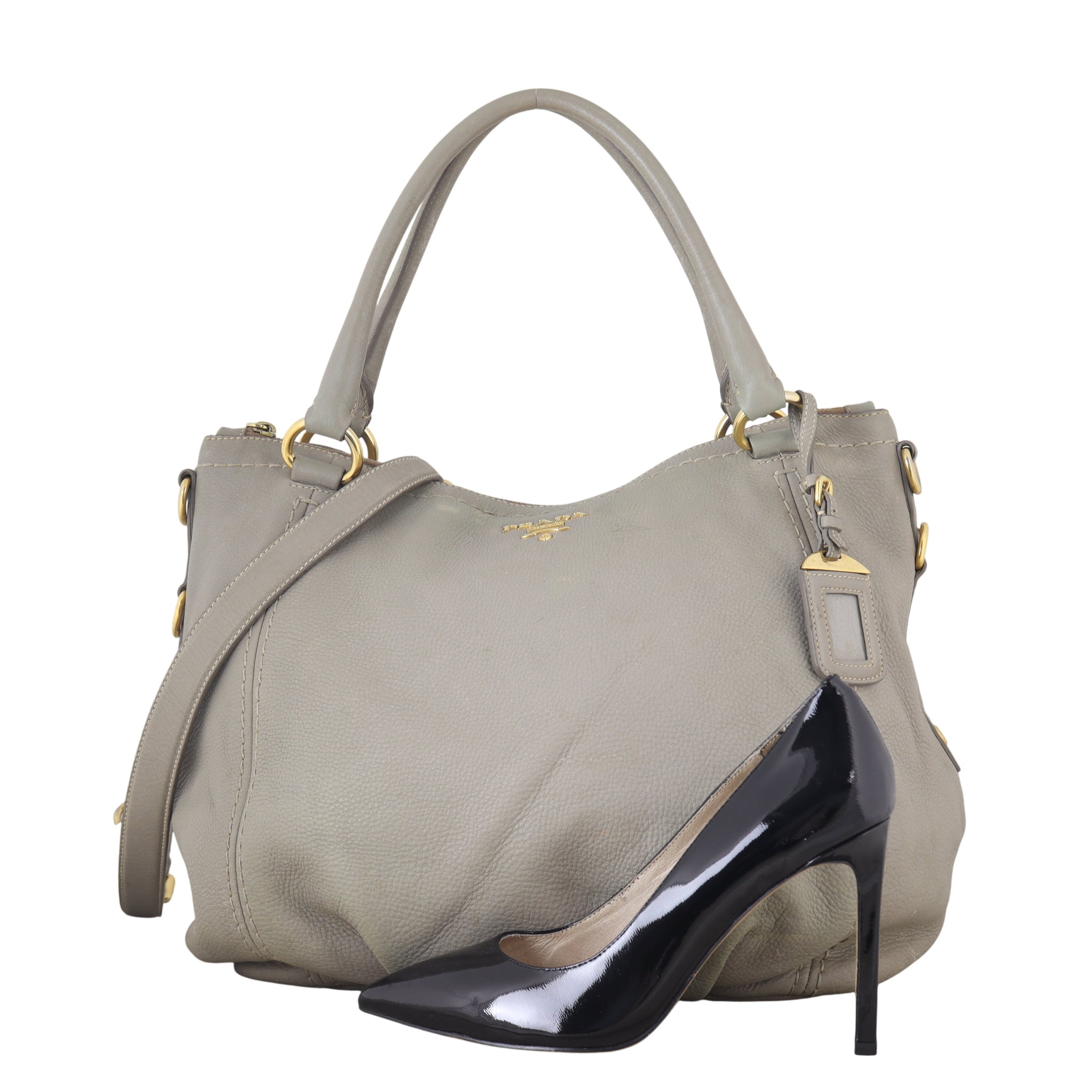 Prada Vitello Daino Two Way Tote