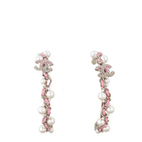 Chanel CC Pearl Hoop Earrings