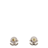 Chanel CC Pearl Stud Earrings