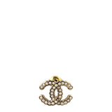 Chanel CC Pearl Stud Earrings