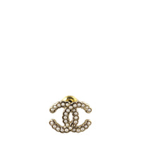 Chanel CC Pearl Stud Earrings