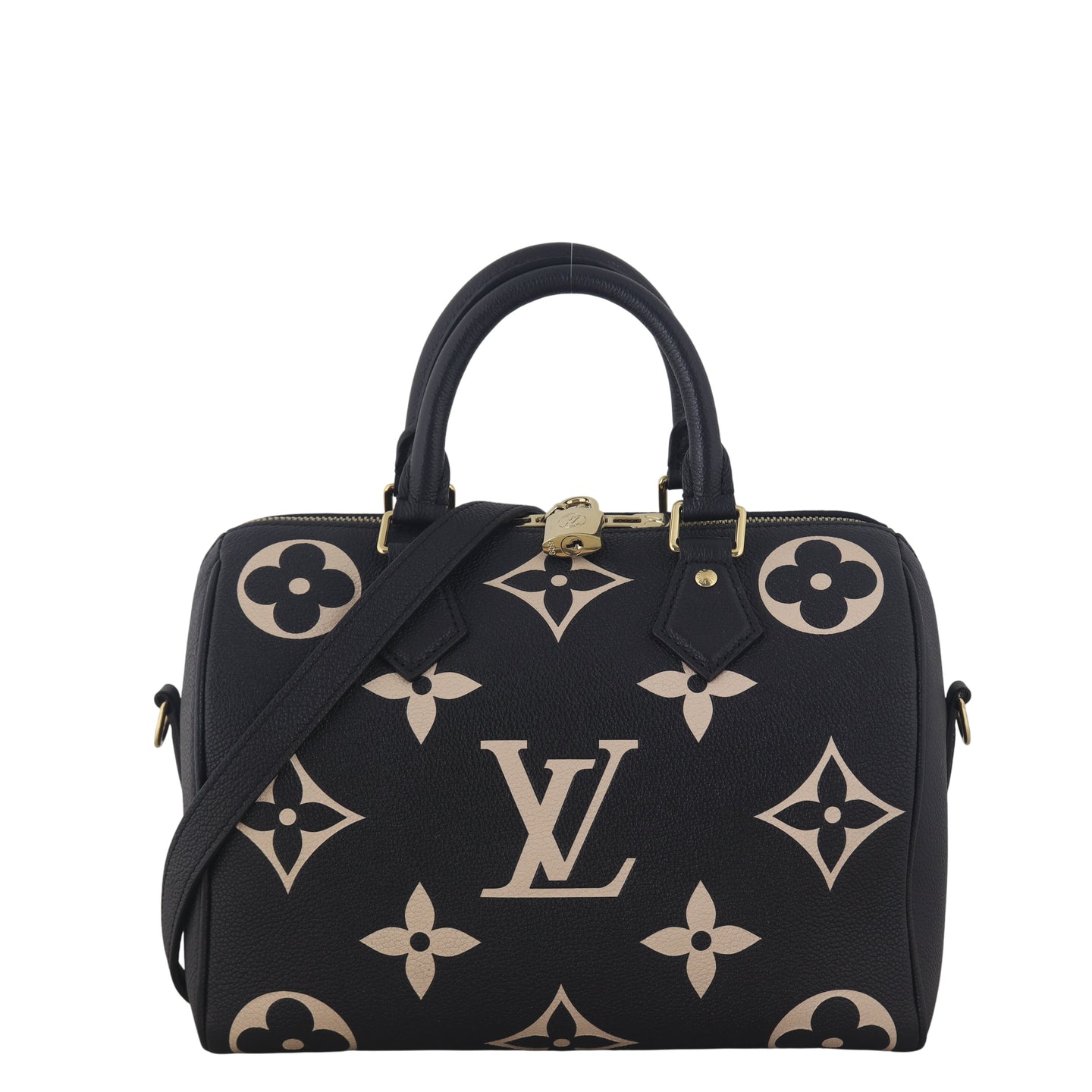 Louis Vuitton Speedy 25 Bandouliere Monogram Empreinte Giant Bicolour