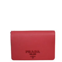 Prada Monochrome Saffiano Wallet on Chain