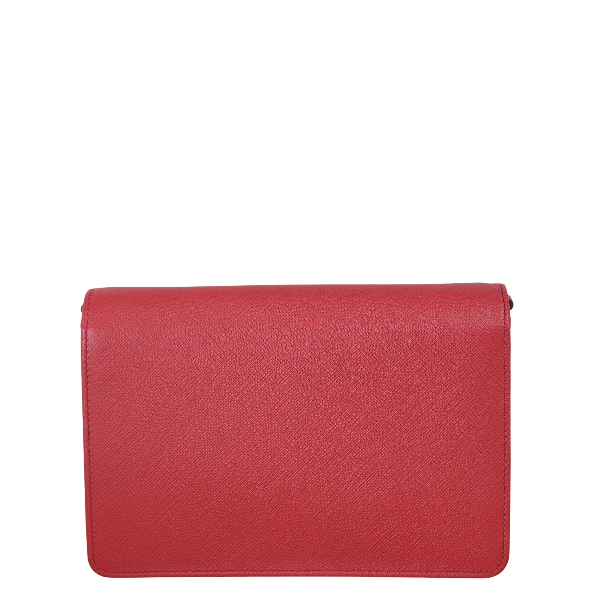 Prada Monochrome Saffiano Wallet on Chain