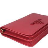 Prada Monochrome Saffiano Wallet on Chain