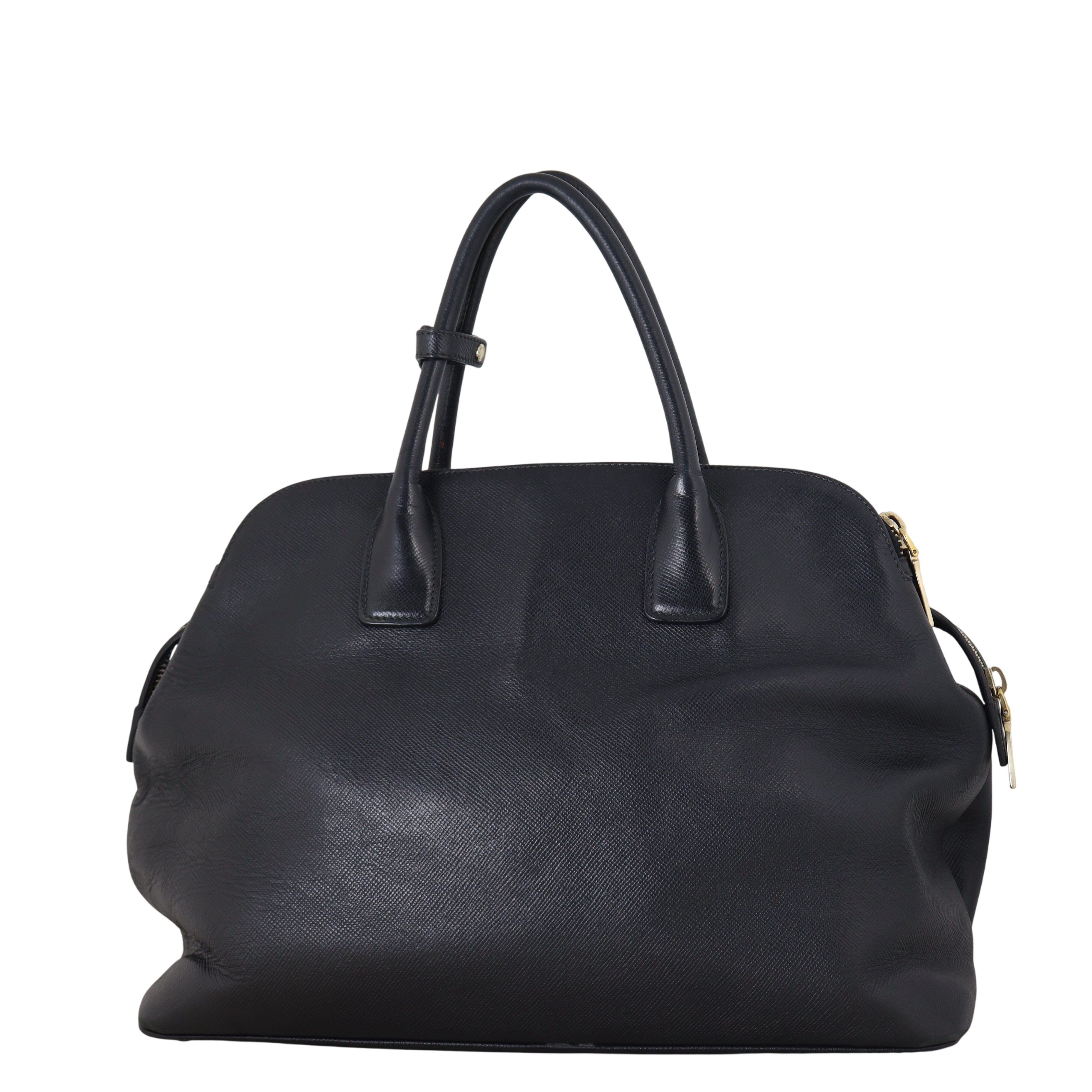Prada Saffiano Cuir Triple Zip Dome Bag – Luxe.It.Fwd