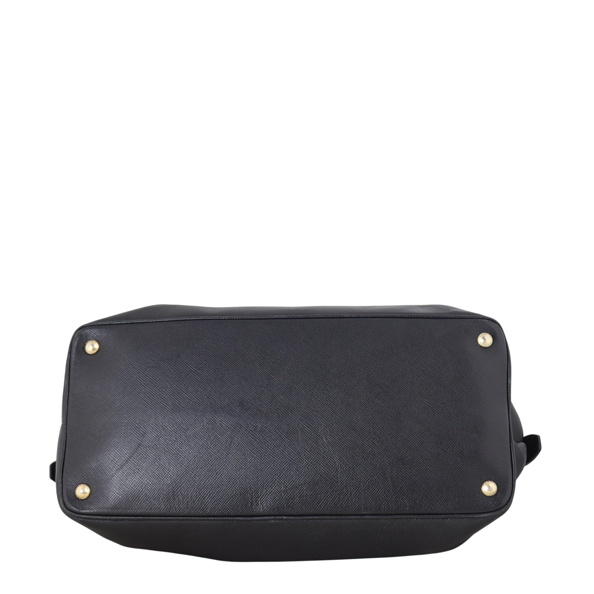 Prada Saffiano Cuir Triple Zip Dome Bag