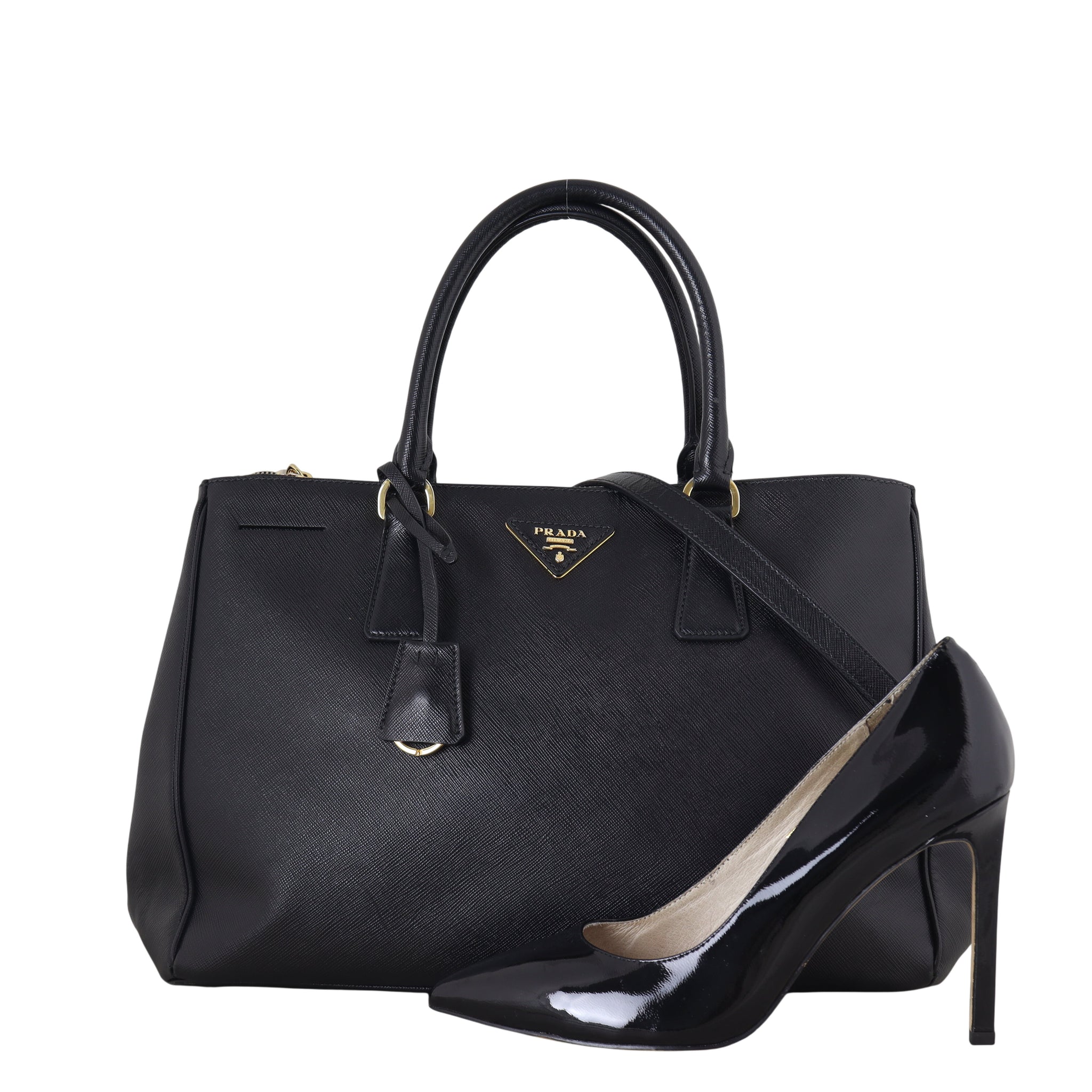 Prada Saffiano Lux Galleria Double Zip Tote Medium