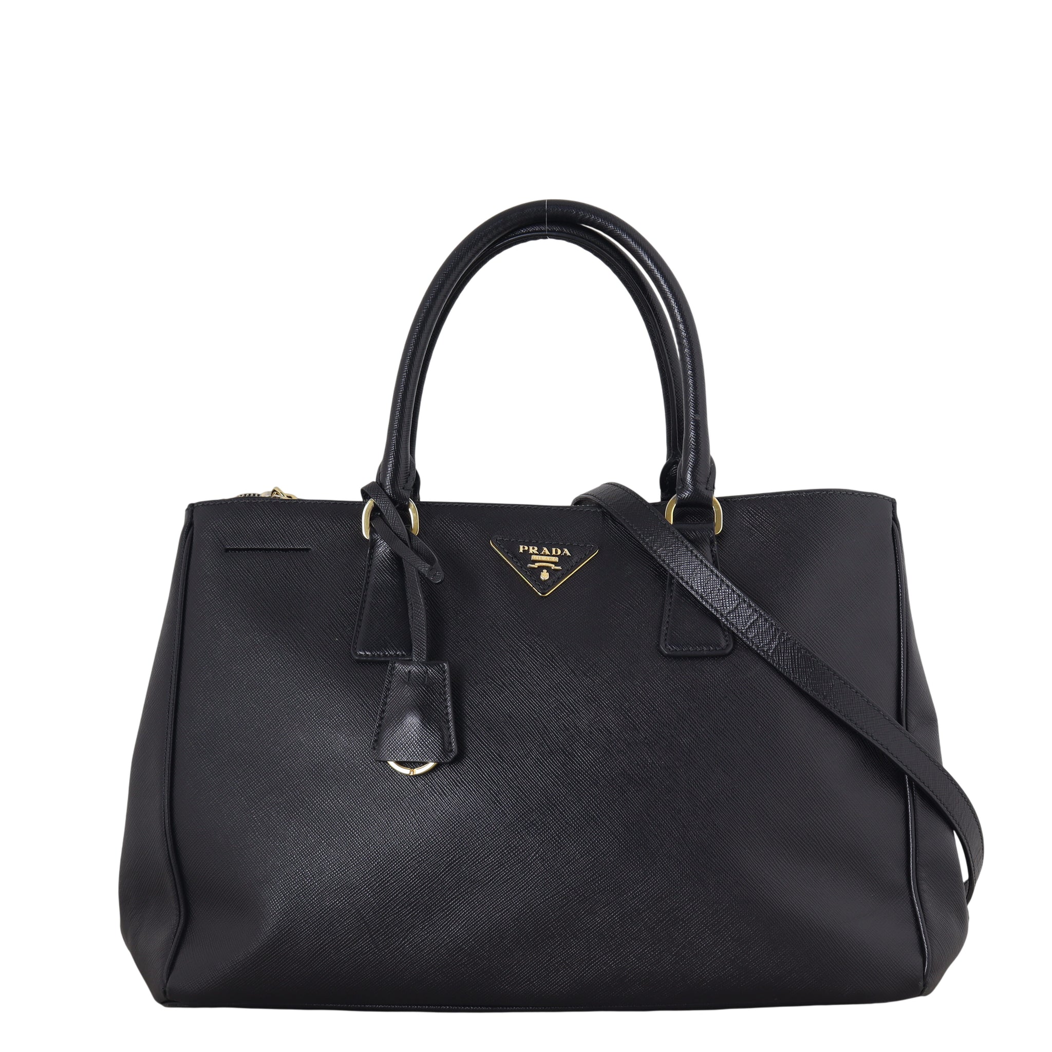 Prada Saffiano Lux Galleria Double Zip Tote Medium