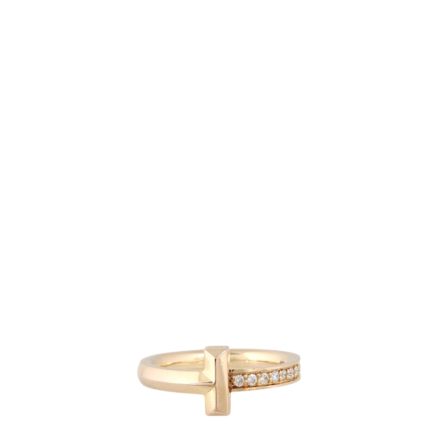 Tiffany & Co T1 Diamond 18k Rose Gold Ring