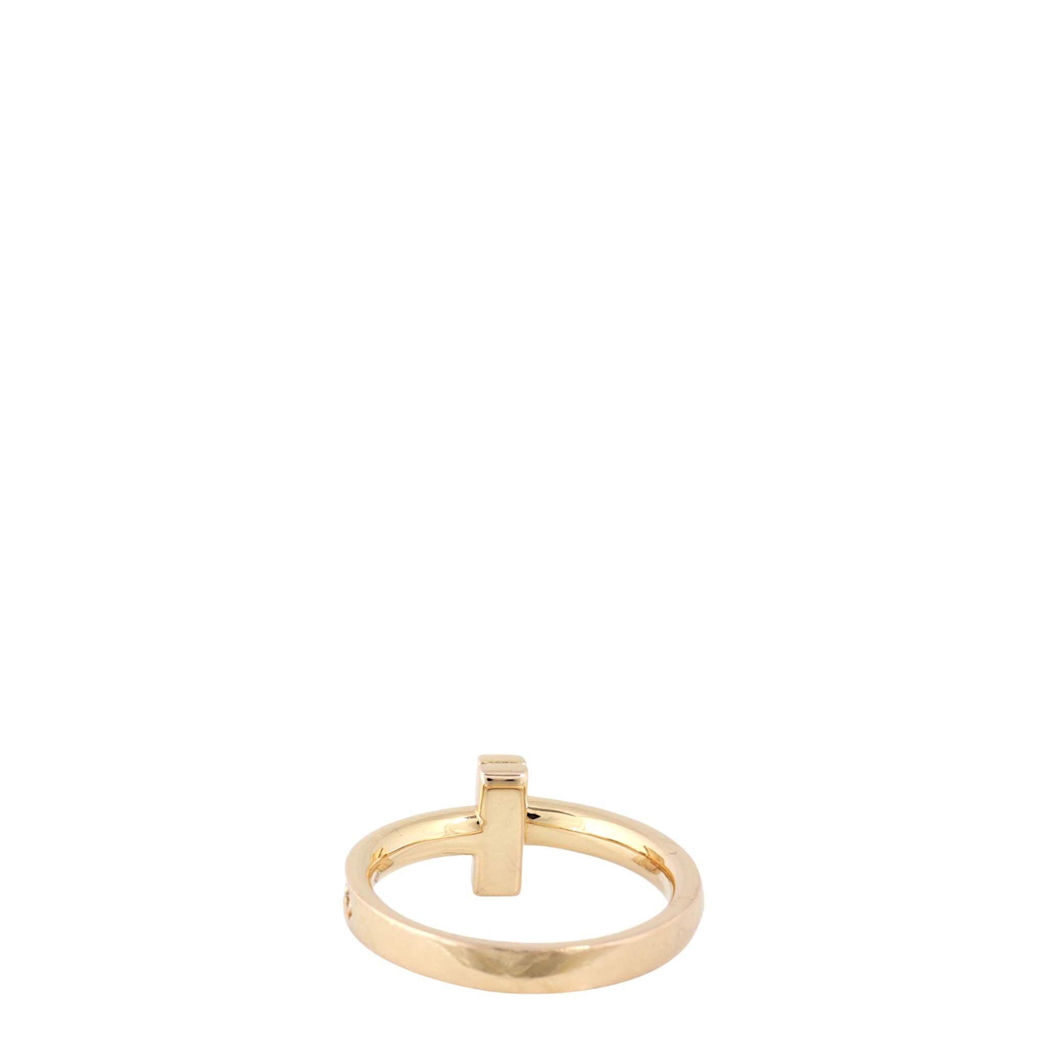 Tiffany & Co T1 Diamond 18k Rose Gold Ring