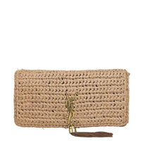 Saint Laurent Kate 99 Tassel Chain Bag Raffia