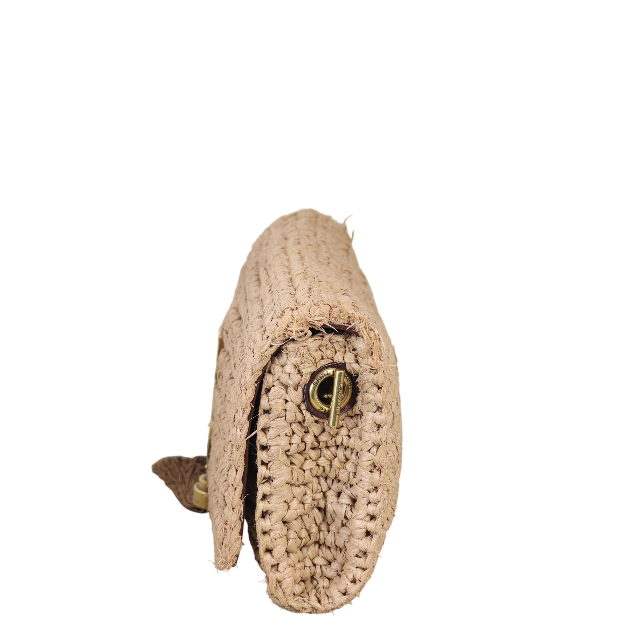 Saint Laurent Kate 99 Tassel Chain Bag Raffia