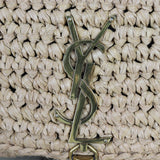 Saint Laurent Kate 99 Tassel Chain Bag Raffia