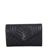 Saint Laurent Monogram Mix Matelasse Envelope Wallet on Chain