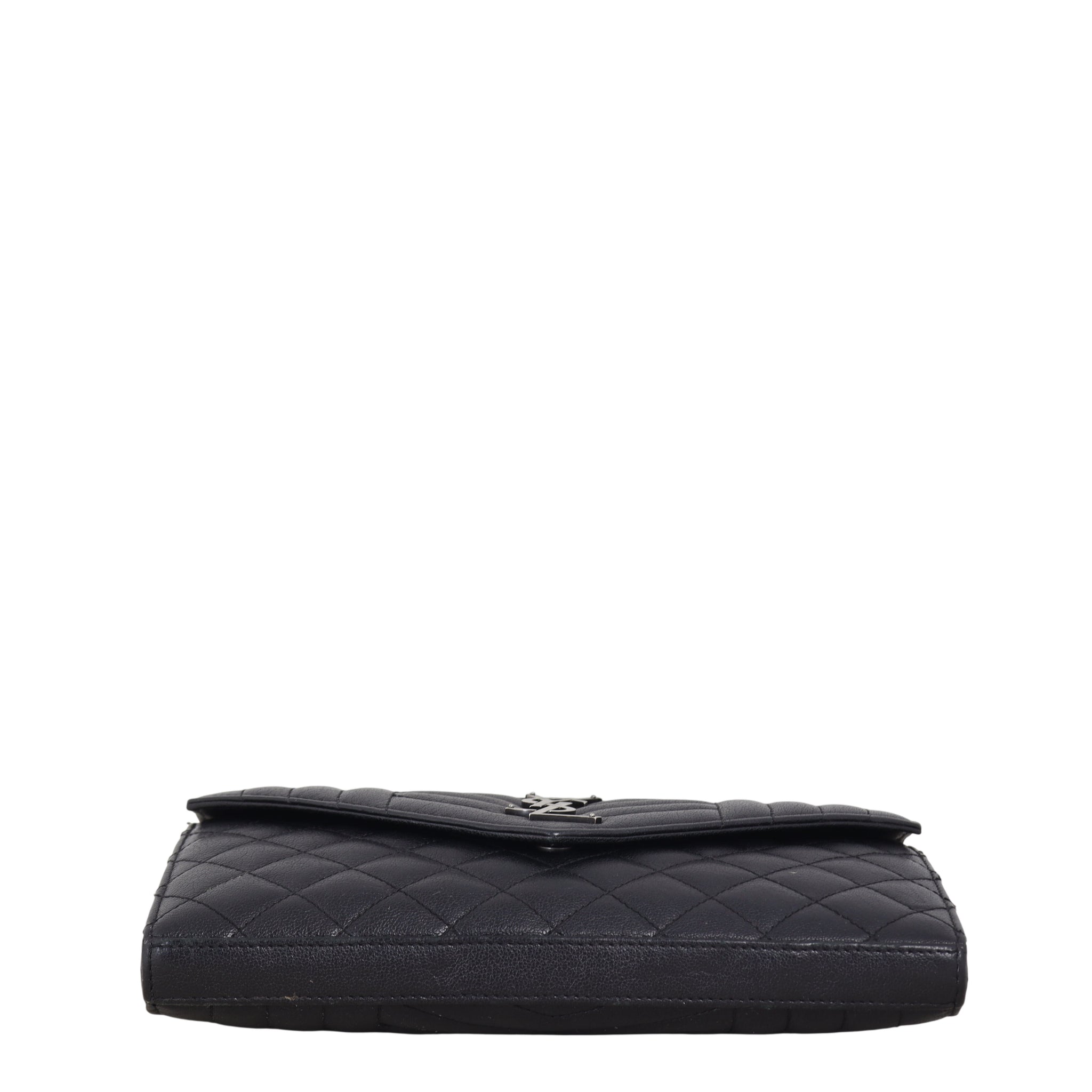 Saint Laurent Monogram Mix Matelasse Envelope Wallet on Chain